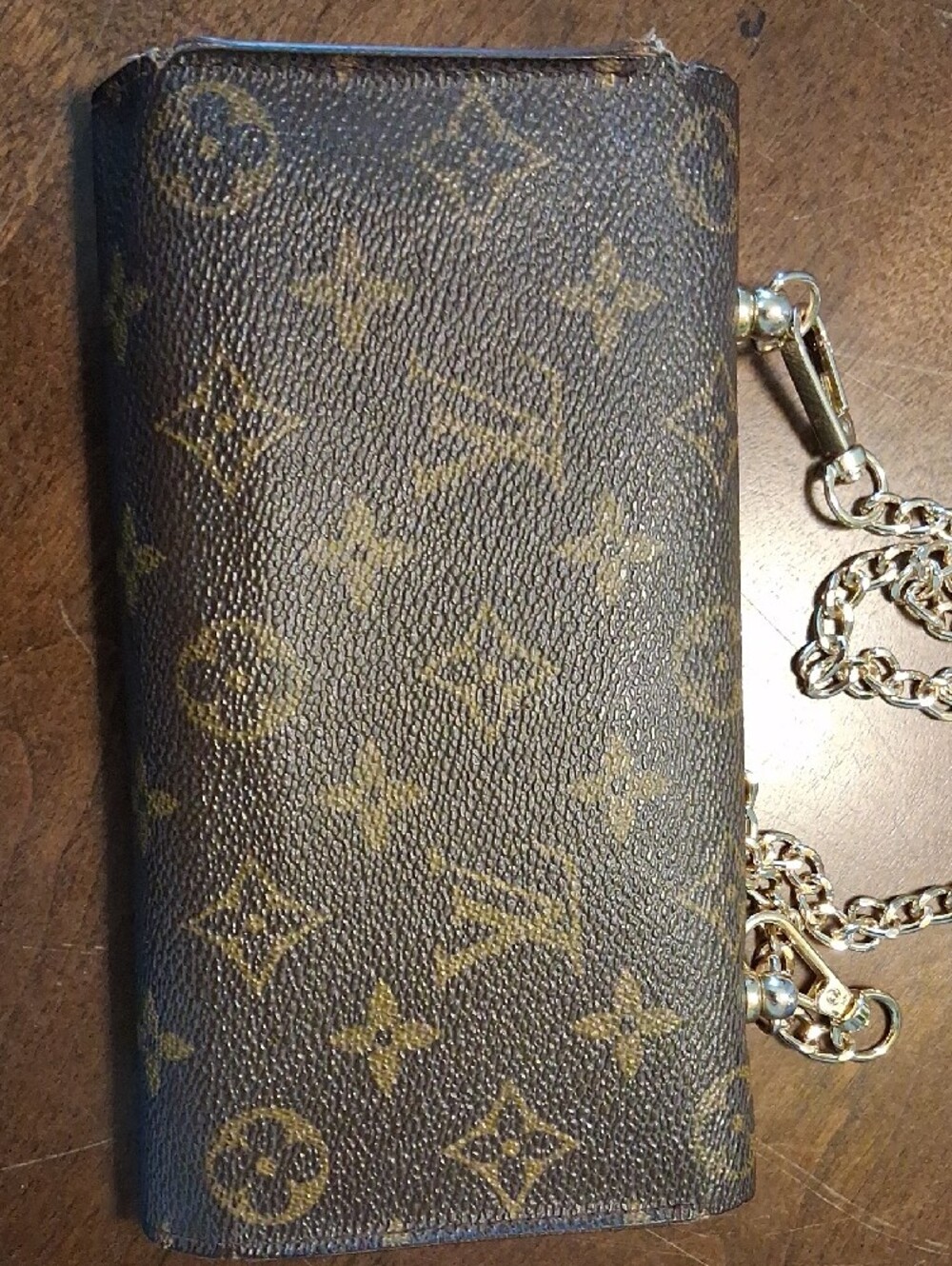 Louis Vuitton Monogram Crossbody Wallet in Brown with Gold Hardware - Picture 7 of 12
